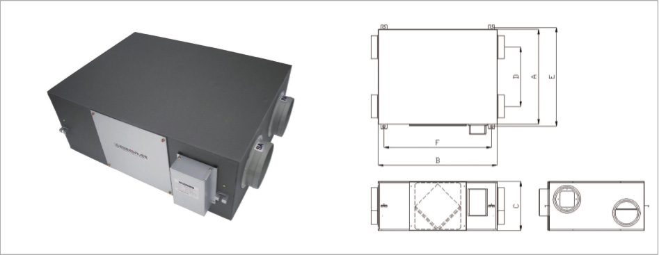 Ventilation Unit (Bypass) 500CMH / 800CMH / 1000CMH