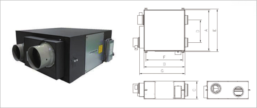 Ventilation Unit (Bypass + Condensation Prevention) 500CMH / 800CMH / 1000CMH